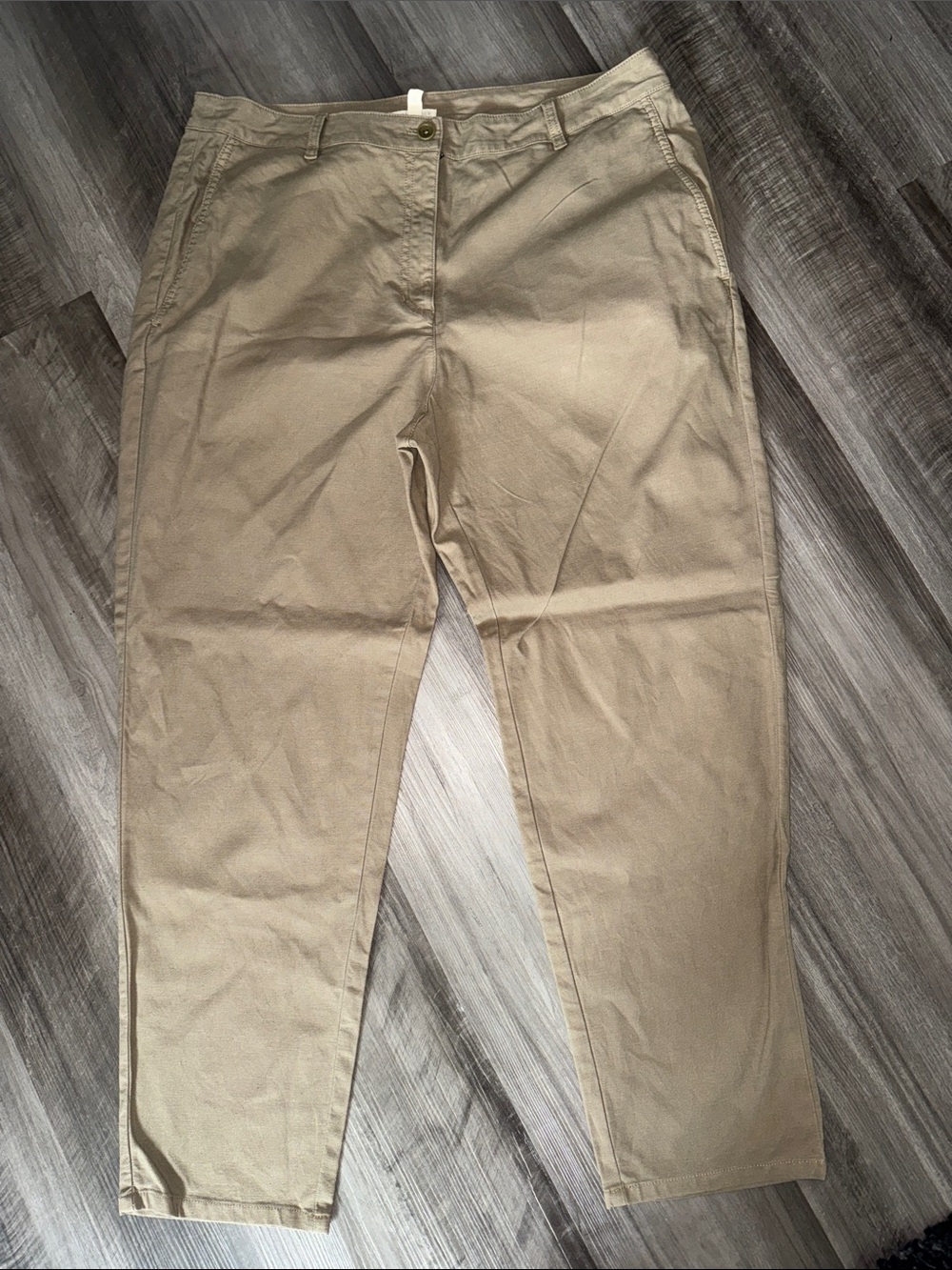 Eileen Fischer 16 khaki hemp organic cotton pants casual women’s slacks